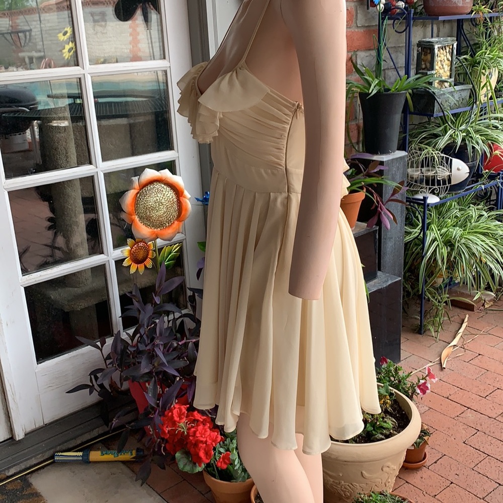 Beautiful Cream Ruffle Dress - Picture 6 of 9
